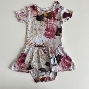 Posh peanut twirl dress soft bamboo, size 6 to 12 months
